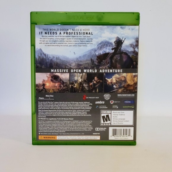 The Witcher Wild Hunt Microsoft XBOX One Game (2015). Map & Stickers Preowned. - Picture 2 of 7